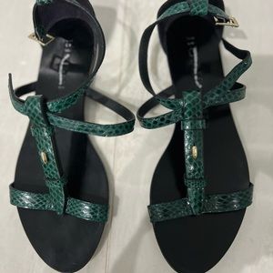 Burberry snakeskin T-straps sandals